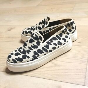 Bamboo platform Leopard sneakers slip on